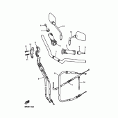 Схема вузла: Кермо та Тросики Yamaha XJ600 Diversion (S-TYPE)