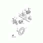 Схема узла: Задний тормозной суппорт Yamaha SRX250