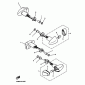 Схема узла: Поворотники2 (4HM5) Yamaha XJR400