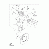 Схема узла: Задний тормозной суппорт Yamaha FZ1 FZ1 FAZER (Naked, ABS)