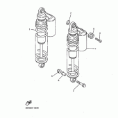 Схема вузла: Задня підвіска Yamaha XJR1300