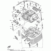 Схема вузла: Головка циліндра Yamaha TT600