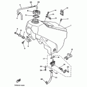Схема узла: Топливный бак Yamaha YZ125