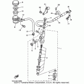 Схема узла: Задний тормозной цилиндр Yamaha WR250 WR250Z