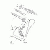 Схема вузла: Розподільний вал та Ланцюг ГРМ Yamaha VMX12 V-MAX