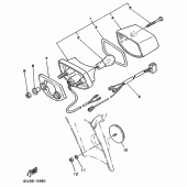 Схема узла: Задний фонарь (Стоп-сигнал) Yamaha XT350 XT350