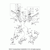 Схема узла: Передний тормозной цилиндр Yamaha XV1900 Raider S