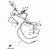 Схема вузла: Кермо та Тросики Yamaha WR200R