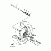 Схема вузла: Задне колесо Yamaha XP500 T-MAX