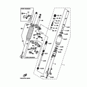 Схема вузла: Передня вилка Yamaha TTR125 TT-R125