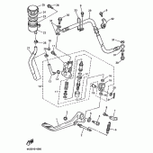 Схема узла: Задний тормозной цилиндр Yamaha XJR1200