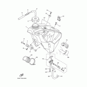 Схема вузла: Паливний бак Yamaha YZ125