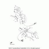 Схема узла: Пульт управления рулевой и Рычаг Yamaha XVS1100 V-Star Classic