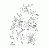 Схема узла: Подножки и Подставка Yamaha MT01 MT-01