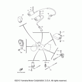 Схема вузла: Електроустаткування (1) Yamaha XVS1100 V-Star Custom