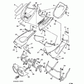 Схема узла: Облицовочные элементы 1 Yamaha TDM850