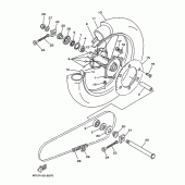 Схема узла: Заднее колесо Yamaha YZ250 YZ250