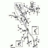 Схема узла: Передний тормозной цилиндр Yamaha YZF750 YZF750