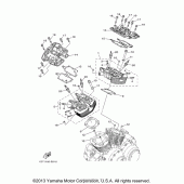 Схема узла: Головка цилиндра Yamaha XV1900 Raider S