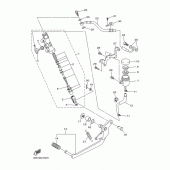 Схема вузла: Задній гальмівний циліндр Yamaha XJ6 Diversion F