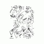 Схема вузла: Паливний бак Yamaha FZX250 ZEAL