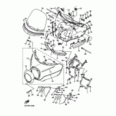 Схема вузла: Облицовочные елементи 1 Yamaha XVZ1300 Royal Star Venture MM Limited