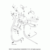 Схема вузла: Кермо та Тросики Yamaha XVS1100 V-Star Classic (Cast Wheel)