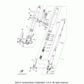 Схема узла: Вилка передней оси Yamaha XV1700 Road Star Midnight Warrior
