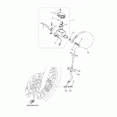 Схема вузла: Передній гальмівний циліндр Yamaha WR125 WR125R