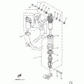 Схема узла: Задняя подвеска Yamaha TT250R TT-R