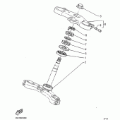 Схема узла: Рулевой механизм Yamaha SZR660