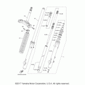 Схема вузла: Вилка передньої осі Yamaha XT250 XT250