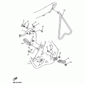 Схема узла: Подножки и Подставка Yamaha YZ400