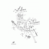 Схема вузла: Підніжки та Підставка Yamaha XT250 Serow
