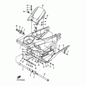Схема вузла: Задній важіль та підвіска Yamaha YZF-R1 R1 RaceBase