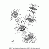 Схема вузла: Головка циліндра Yamaha XV1900 Raider