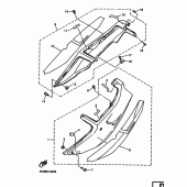 Схема узла: Боковая крышка Yamaha YZF750 YZF750