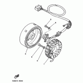 Схема узла: Генератор Yamaha XV250 Virago