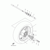 Схема вузла: Задне колесо Yamaha XP500 T-MAX