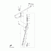 Схема вузла: Задній гальмівний циліндр Yamaha YZ450F YZ450F