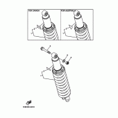 Схема вузла: Задня підвіска Yamaha TTR230 TT-R230