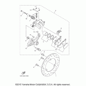 Схема вузла: Задній гальмівний супорт Yamaha YZF-R3