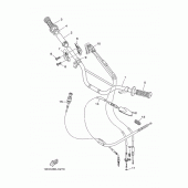 Схема вузла: Кермо та Тросики Yamaha TTR125 TT-R125