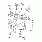 Схема вузла: Електроустаткування 1 Yamaha YZF-R6/ YZF600 R6 RaceBase