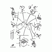 Схема вузла: Електроустаткування 1 Yamaha TTR225 TT-R225