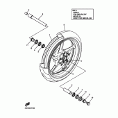 Схема вузла: Переднє колесо Yamaha YZF-R1 R1