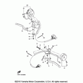 Схема вузла: Пульт управління рульовий та Важель Yamaha XVS950 Bolt R-Spec