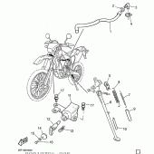 Схема вузла: Замок керма - стійка Yamaha WR400F