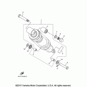 Схема вузла: Задня підвіска Yamaha TW200