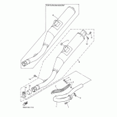 Схема вузла: Вихлопна система Yamaha WR400F